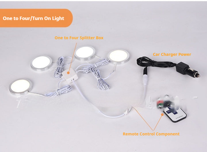 Fiche de chargeur de voiture RV Light Set Cigarette Lighter Wireless