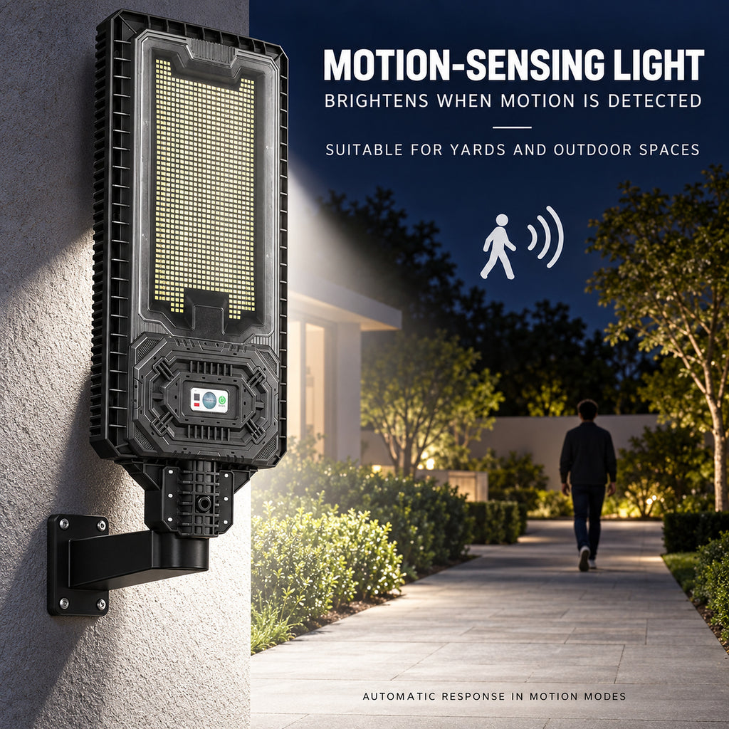 Solar Powered Motion Sensor Outdoor Light W7115 2 Noir pour Garden Yard Street Wall LED