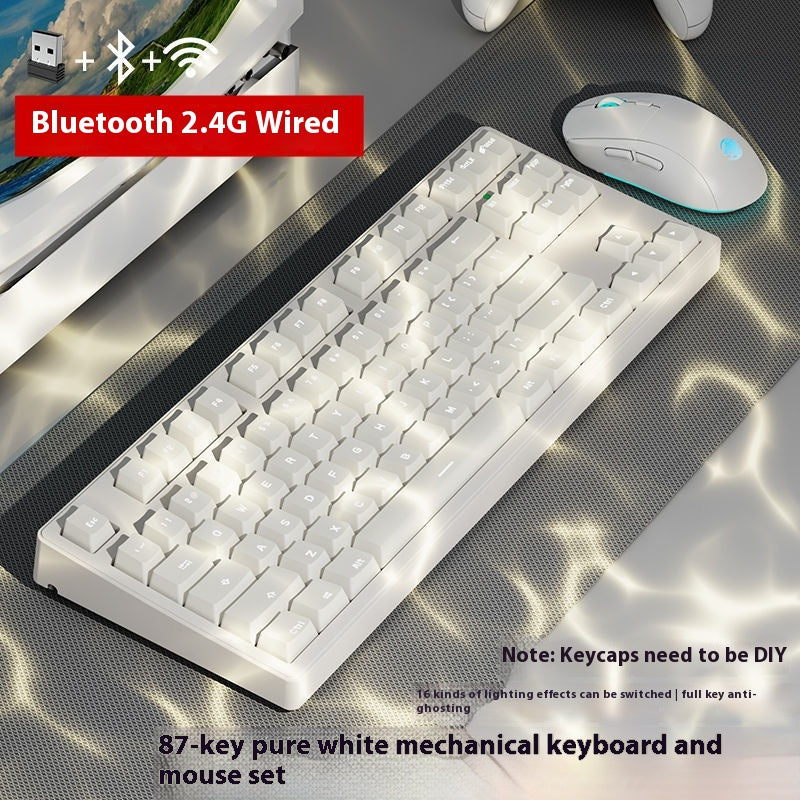 Jeu de bureau sans fil Bluetooth Clavier mécanique trois modèles