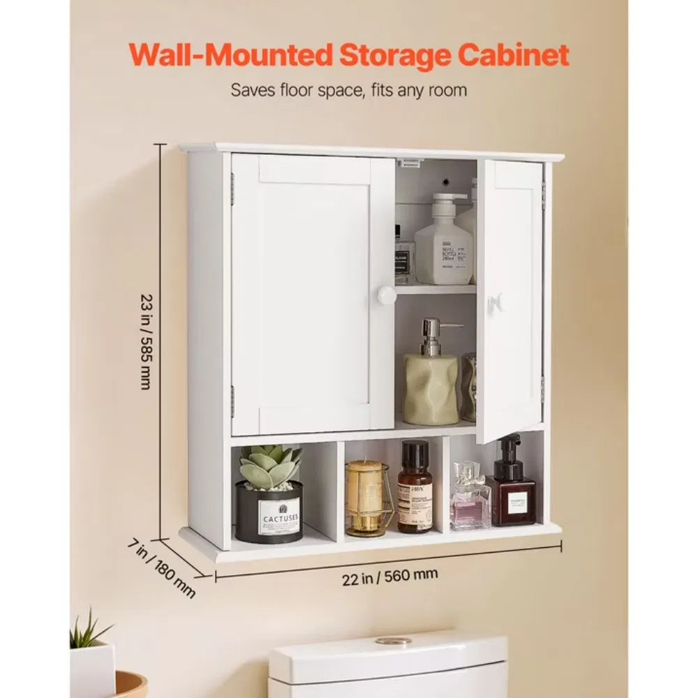 Cabinet mural avec 2 portes et plateau réglable