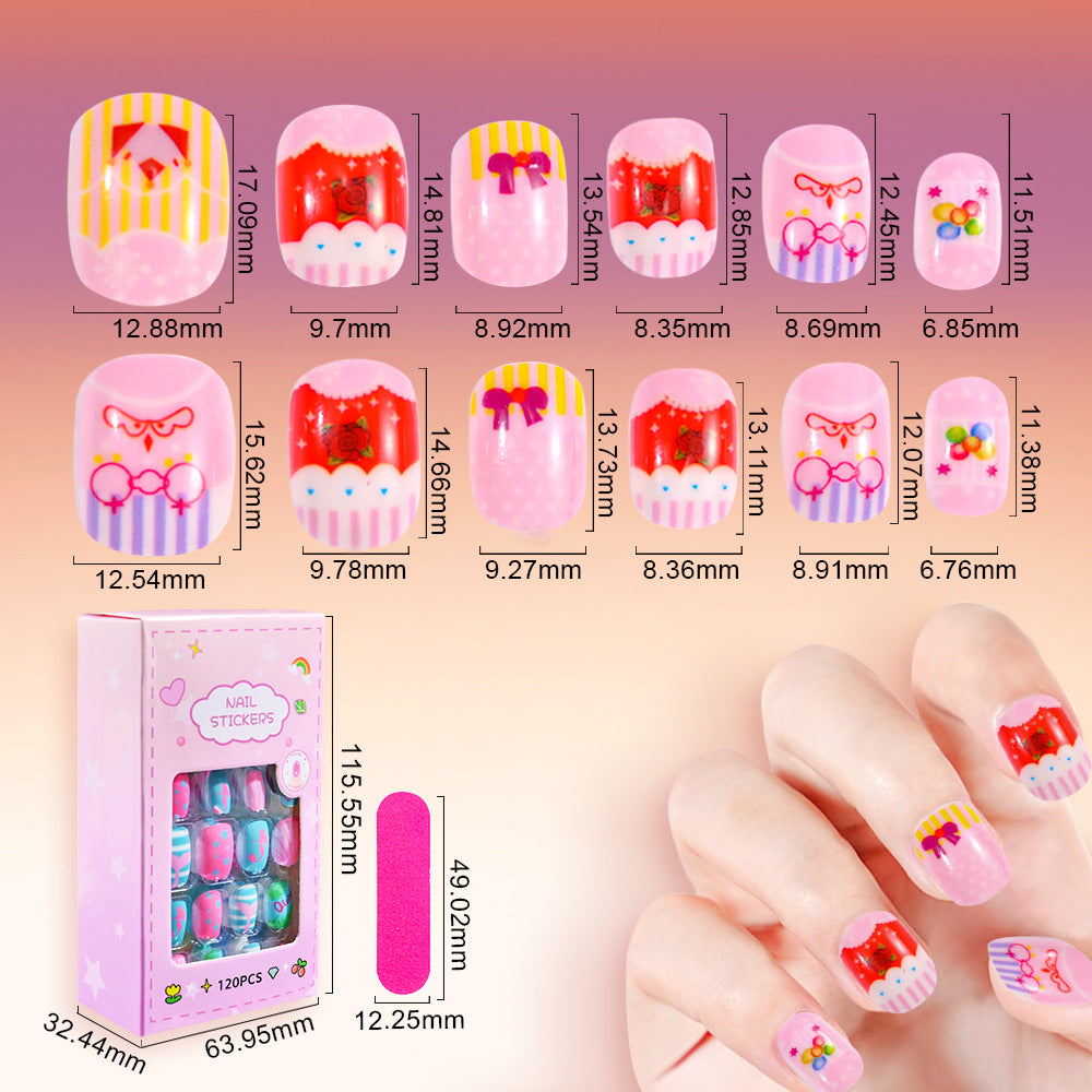 Set d'art à ongles pour enfants de style océan-océan de 120 pièces