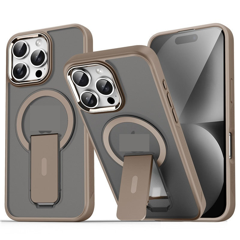 Magnetic Bracket Phone Case Frosted Protection