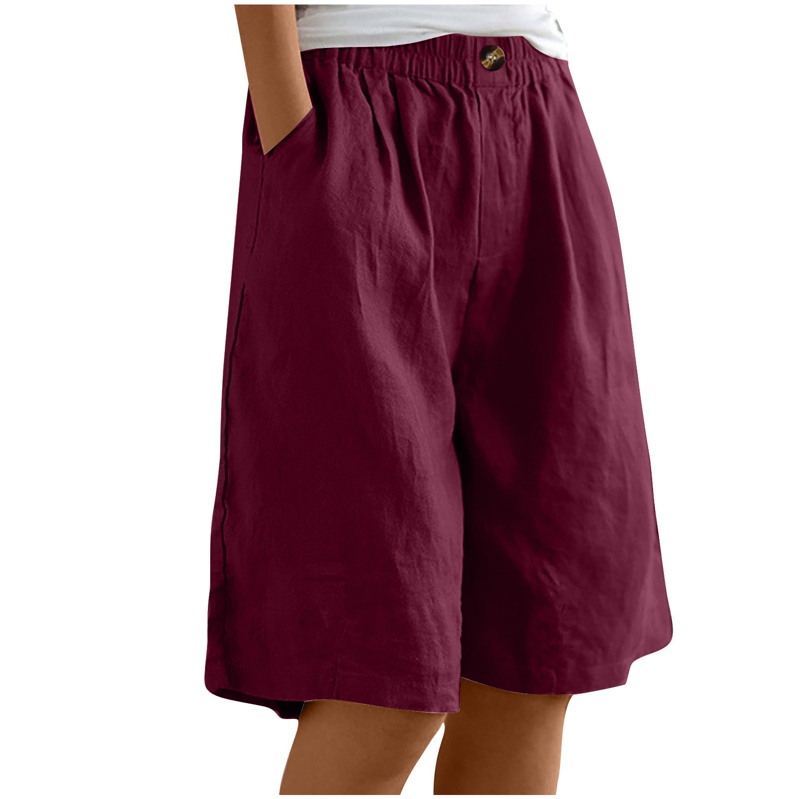 Pantalon casual européen et américain pour femmes avec une coupe simple en coton Et