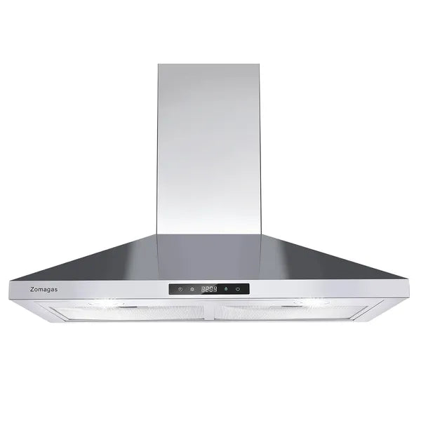 30 pouces Range Hotte murale montée 450 CFM Touch Panel cuisine en acier inoxydable ventilé