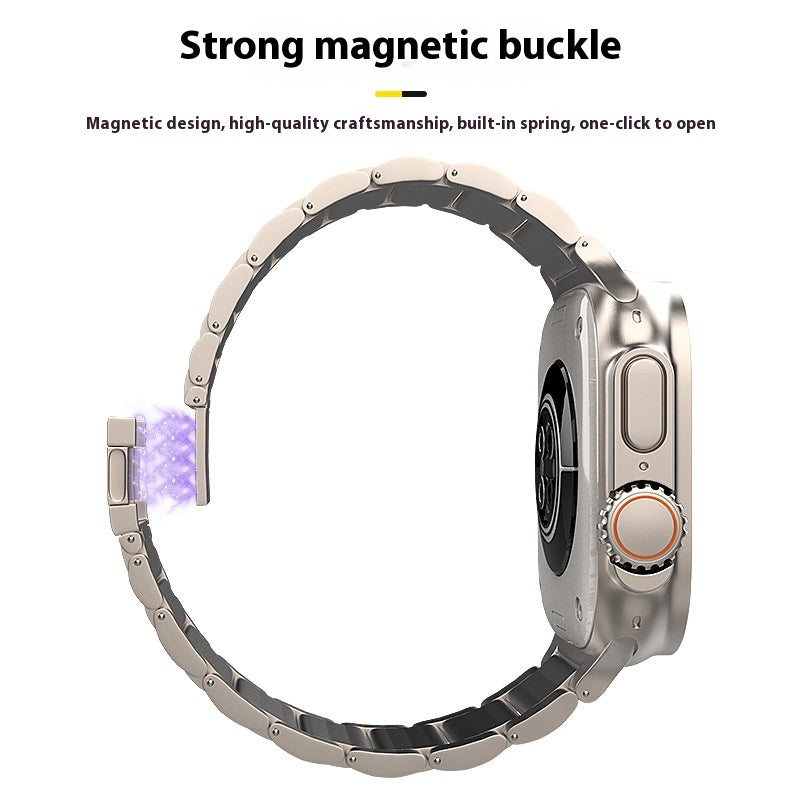 Bracelet de montre en alliage de titane magnétique pour femmes