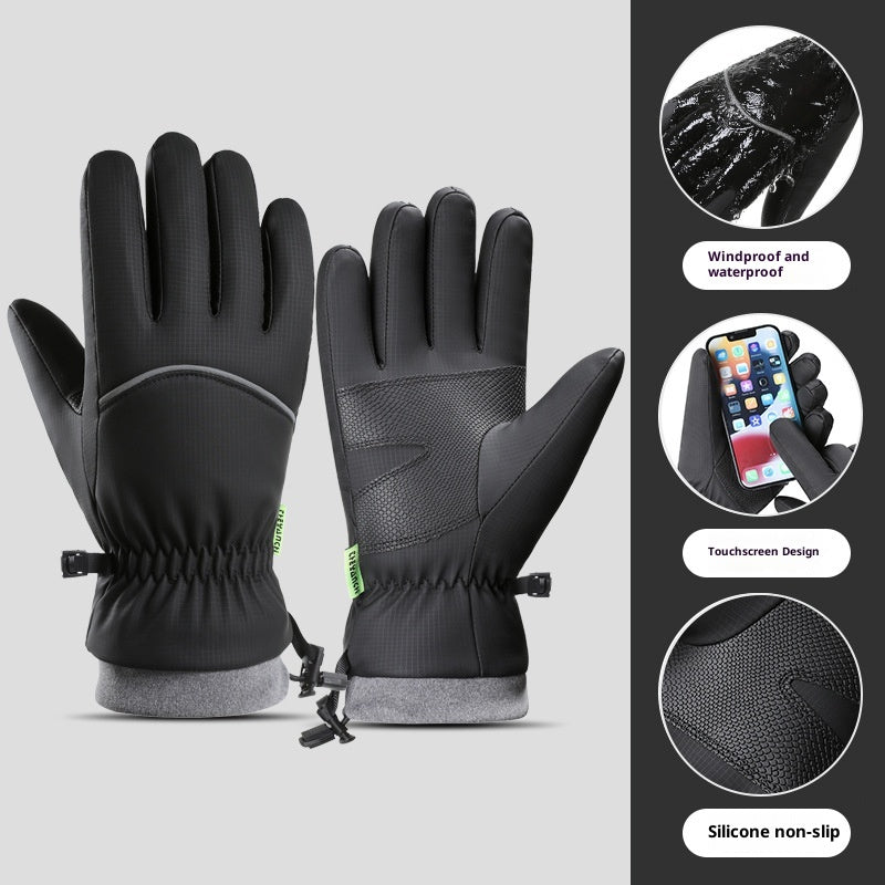 Gants imperméables épais et résistants au froid doublés de polaire