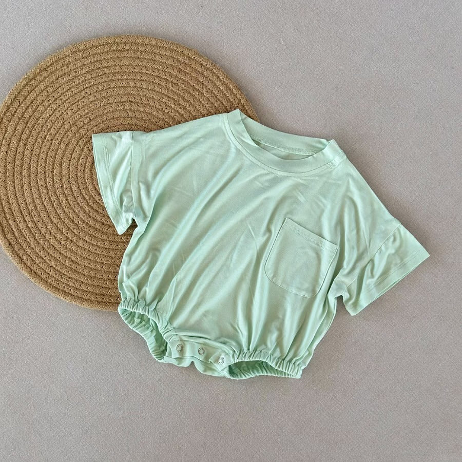 Bébé Romper naturel Bamboo fibre de style mince