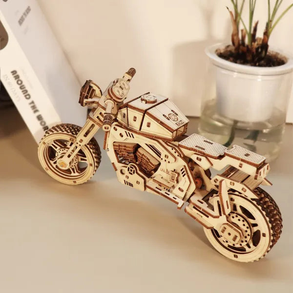 3D Puzzle en bois Kits de modèle de moto pour construire en bois construction artisanale unique