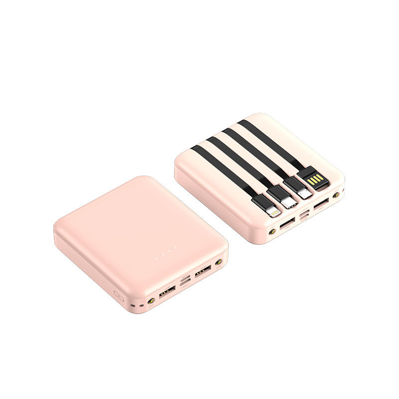 Compact et portable avec une banque d'alimentation de câble intégrée