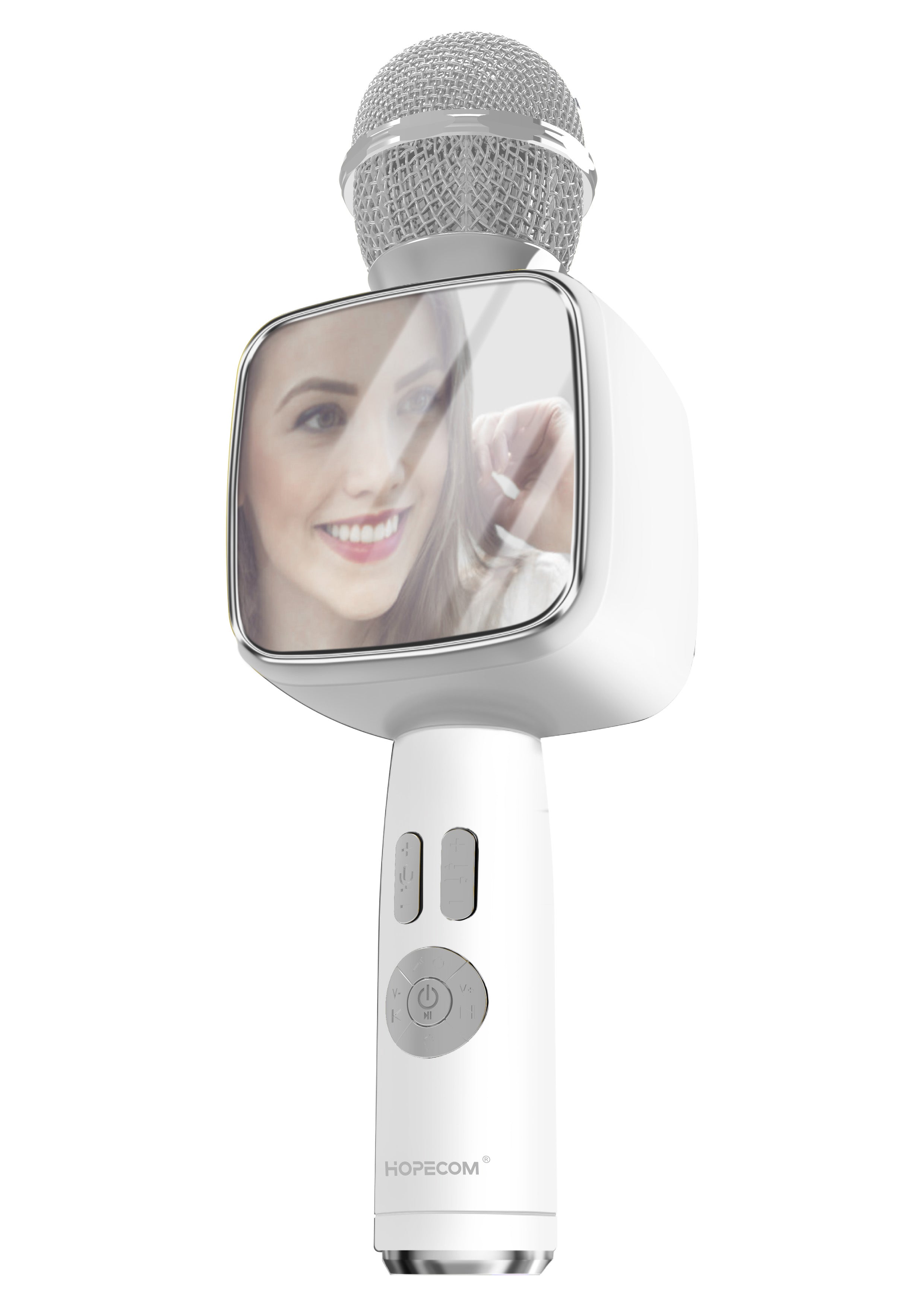 KP-M111 Microphone Bluetooth sans fil Accueil Karaoke Speaker Condenser Mic All-in-One In-Sto