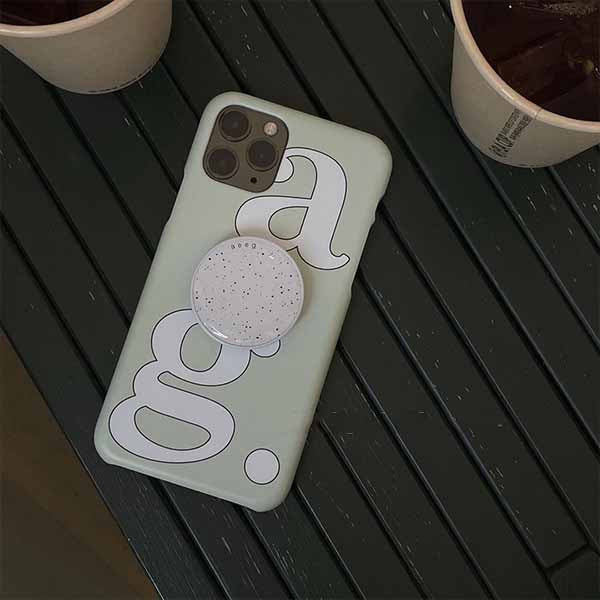 Étui de téléphone mode et simple lettre en plastique