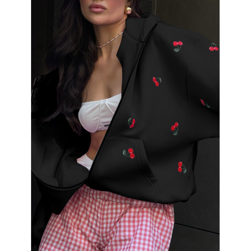 Femmes polyvalentes Hoodie sportive avec impression 3D