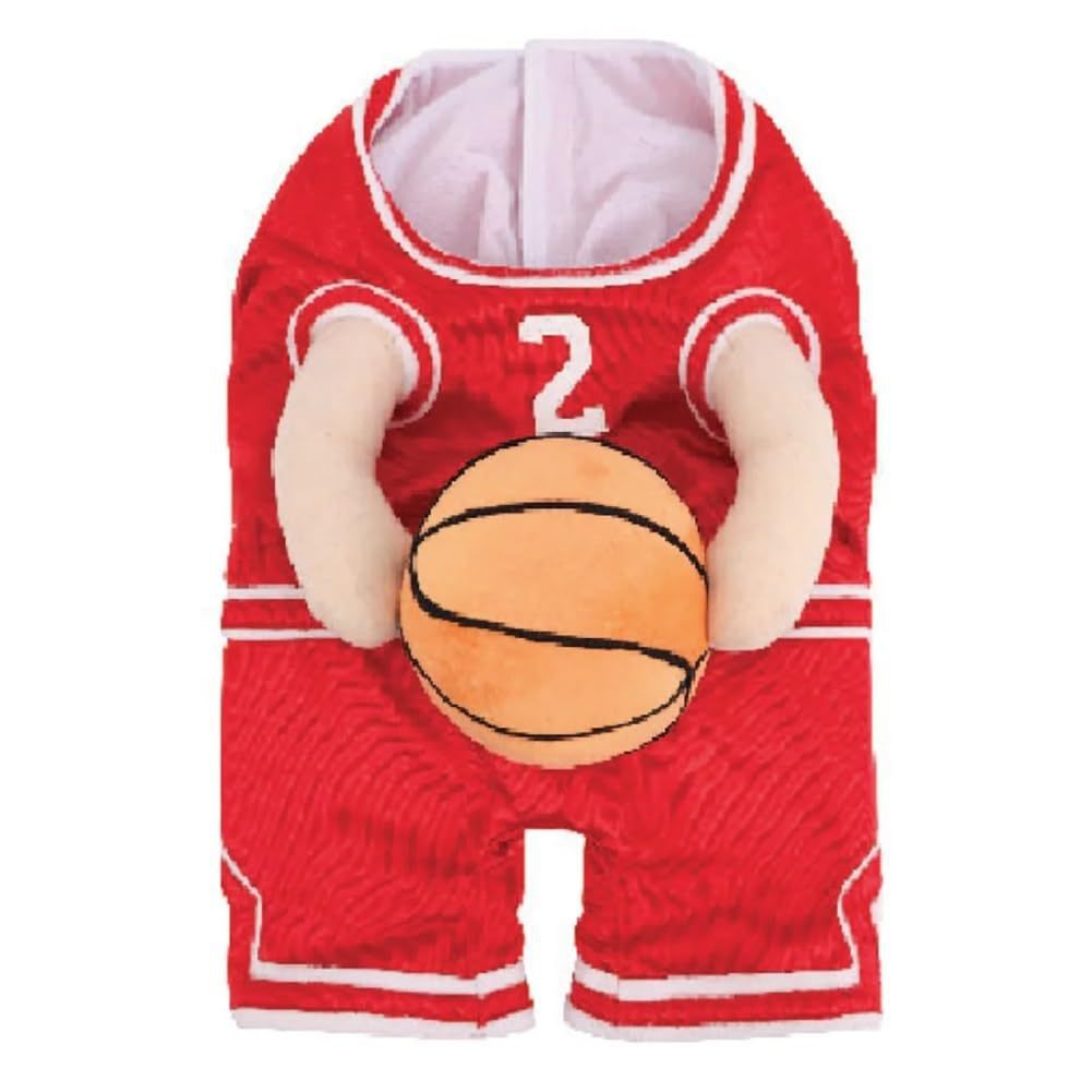 Costume de basketball de chien créatif avec balle