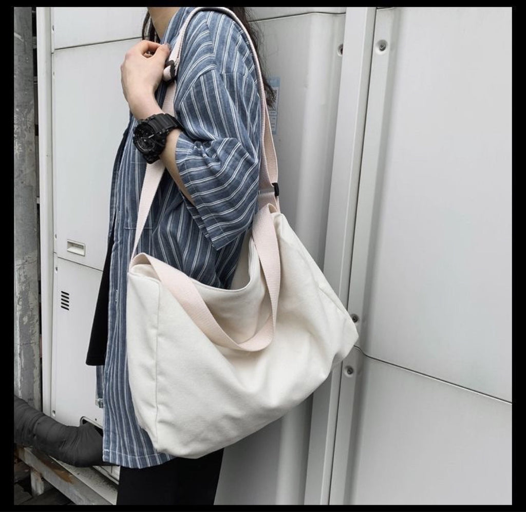 Sac de tutorat d'élève en toile de corps de couleur solide pour homme