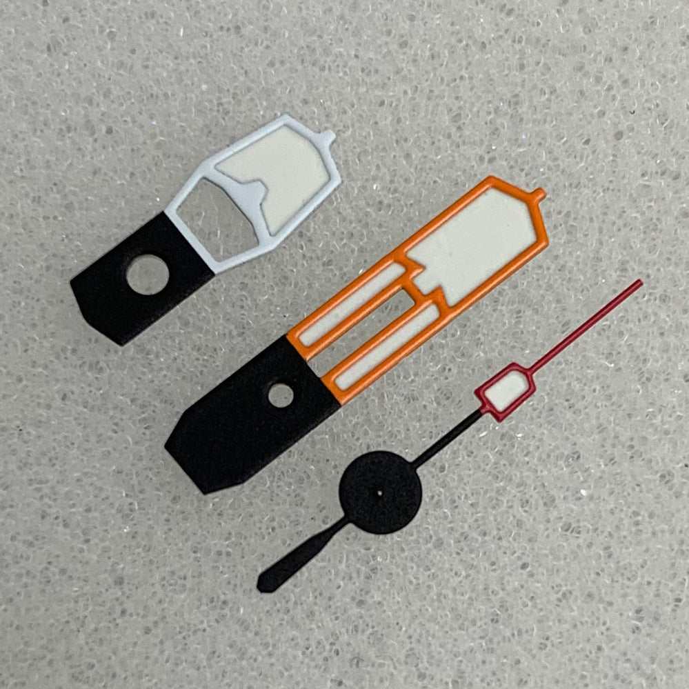 Orange Rouge Blanc Couleur Matching Pointer Vert Lumineux Accessoires de montre modifié