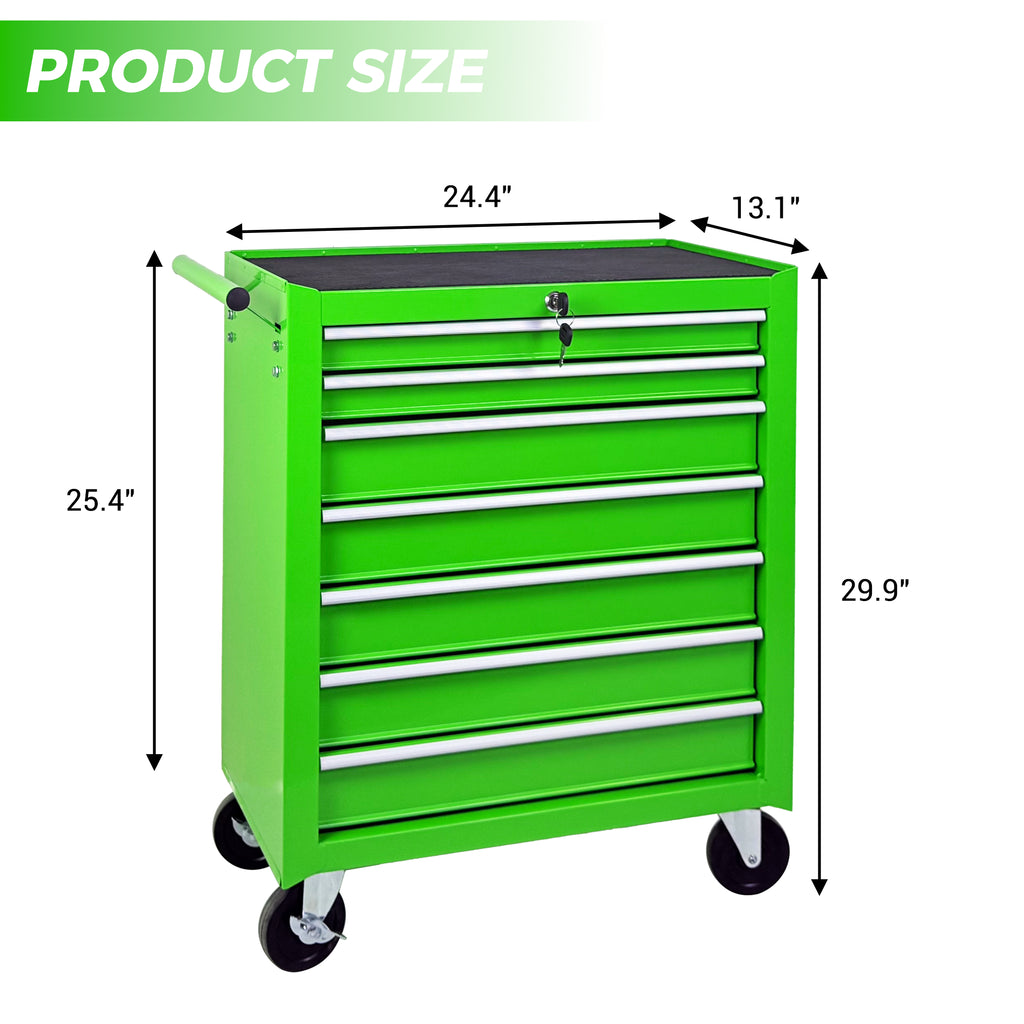 Roulement de coffre à outils avec boîte à outils 7-Drawer avec roues Multifonctionnel Tool Cart Mécanique T
