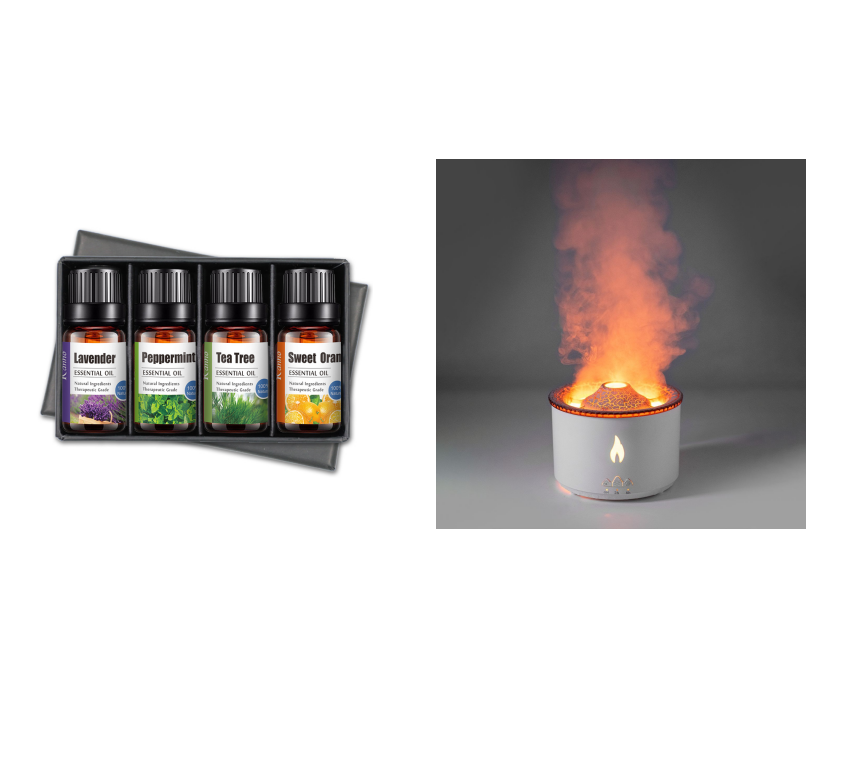 Huile essentielle à ultrasons créative Humidificateur Volcano Aromathérapie Spray machine Jellyfish