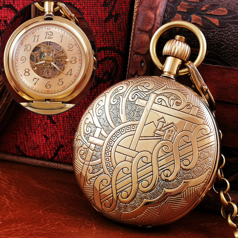 Montre de poche mécanique tout-cuivre entièrement automatique