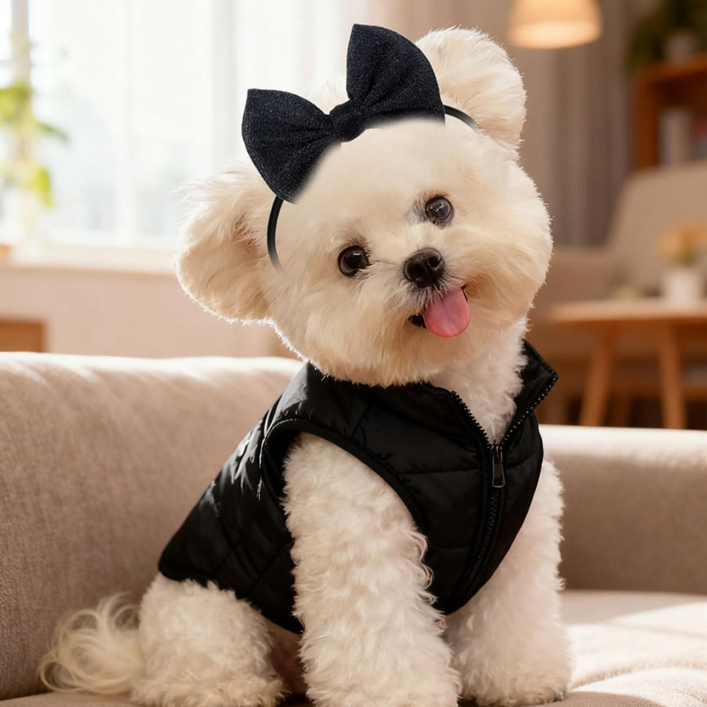 Bande de tête 4Pcs Cheveux de chien Bow pour petits chiens moyens