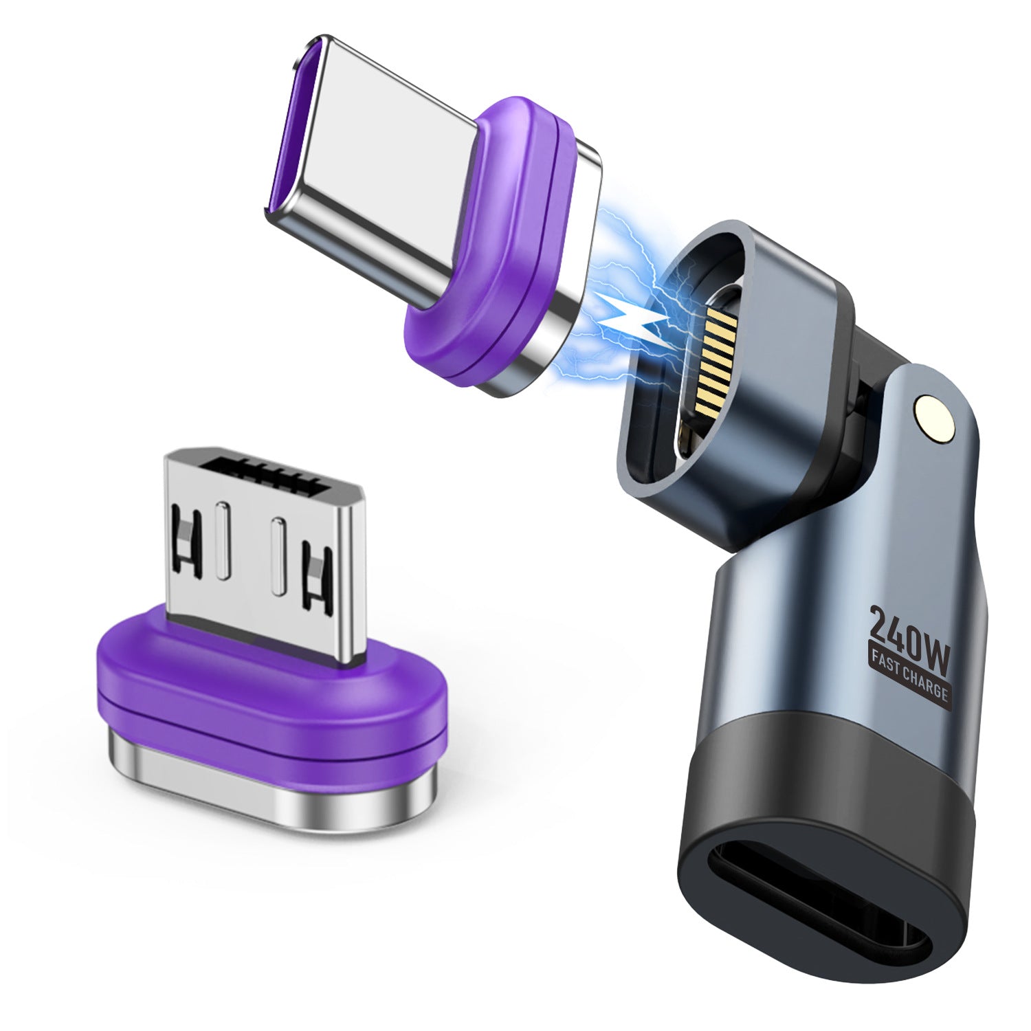 240W Adaptateur magnétique de typeC PD30 ligne de charge rapide