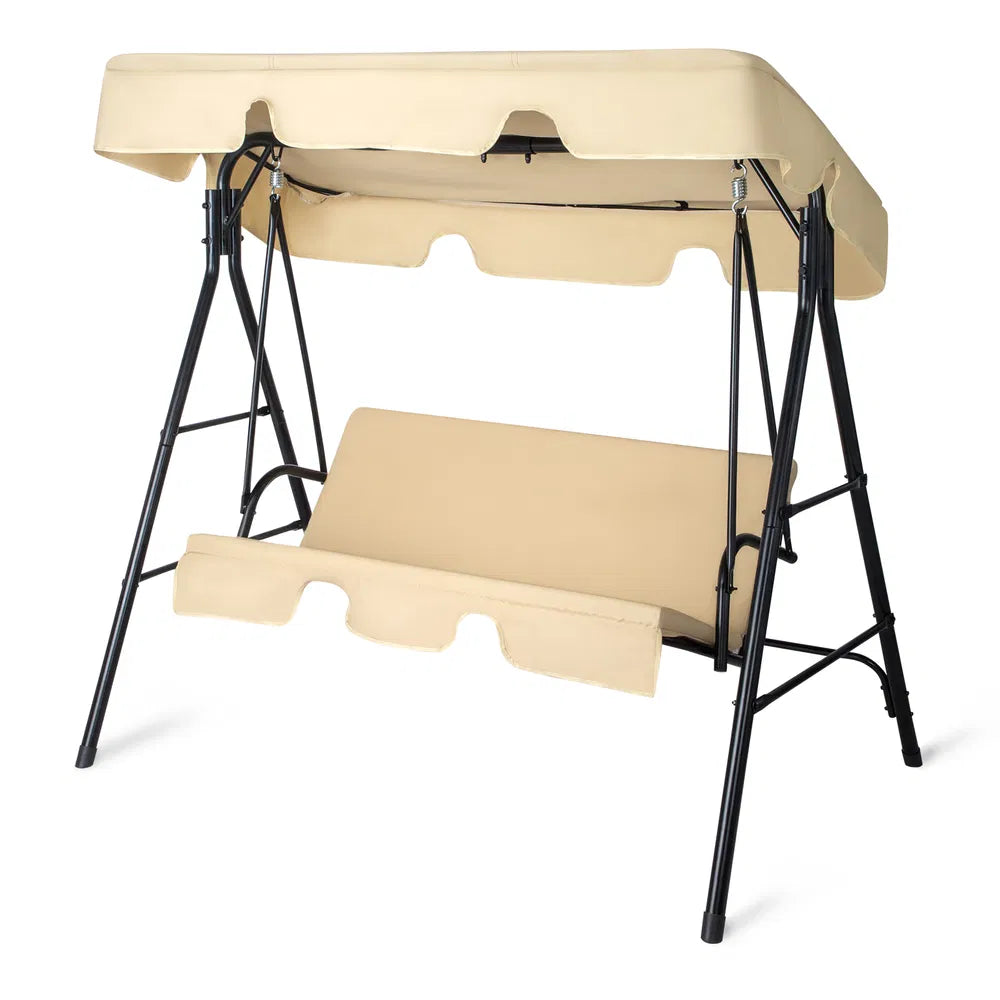 68x43x60 Inch Khaki KD Modèle avec Coussin Canopy Fer Oxford Tissu 250kg Couloir en fer