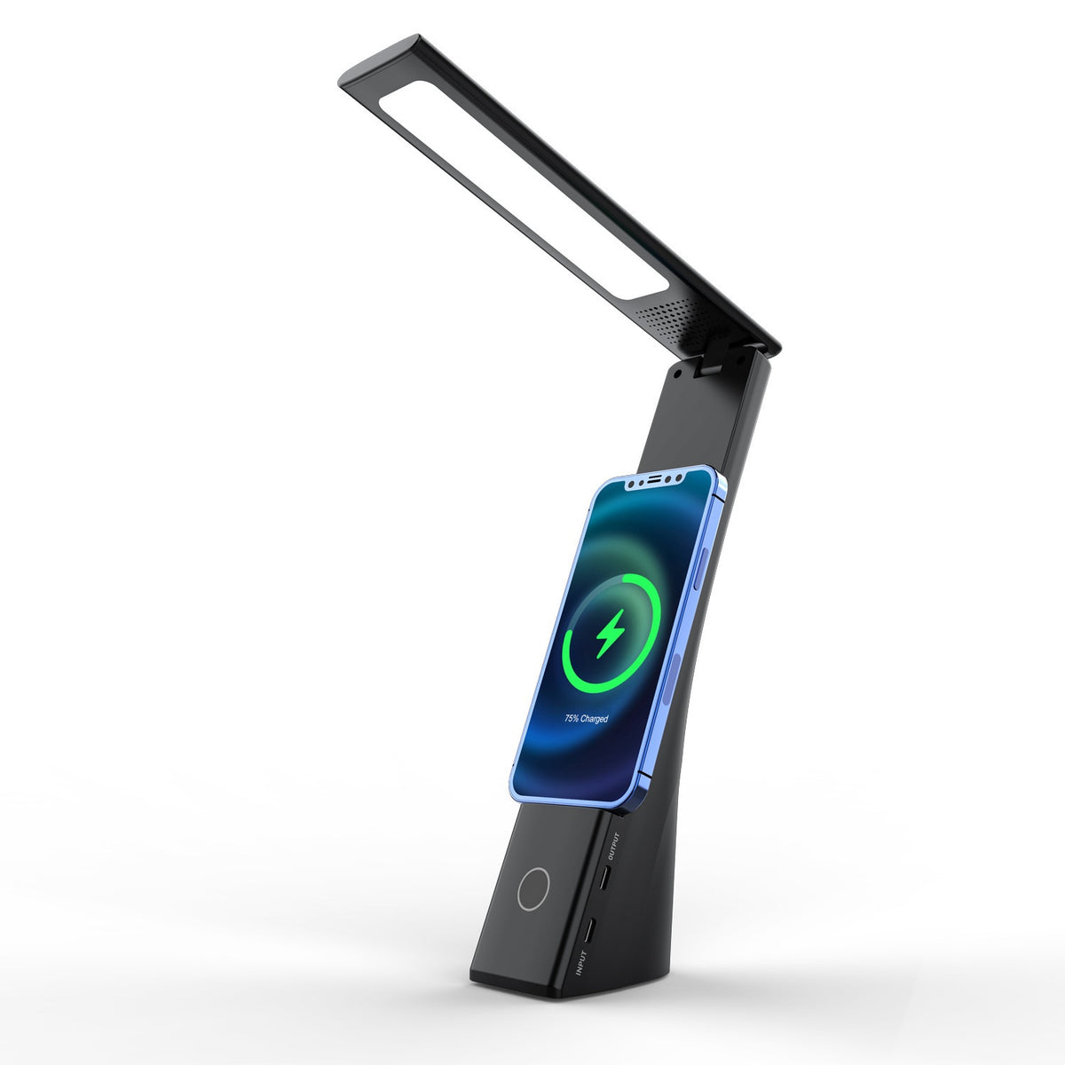 Lampe de table pliable en plastique sans fil Support de charge Personnalisé Multifonctions créatives