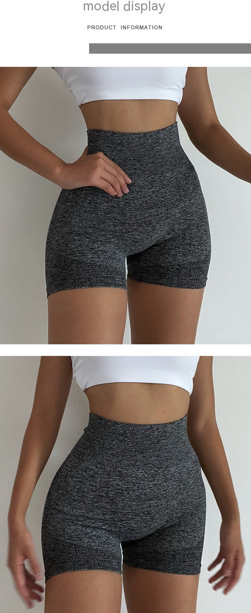 Short de yoga Honey Hip High-waist Séchage rapide Seamless Waist Slimming et Hip Lifting Thre