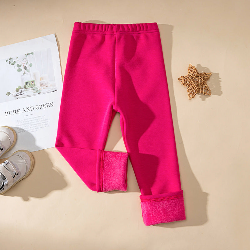 Pantalons d'enfants d'une épaisseur extra-faible doublés de polaire
