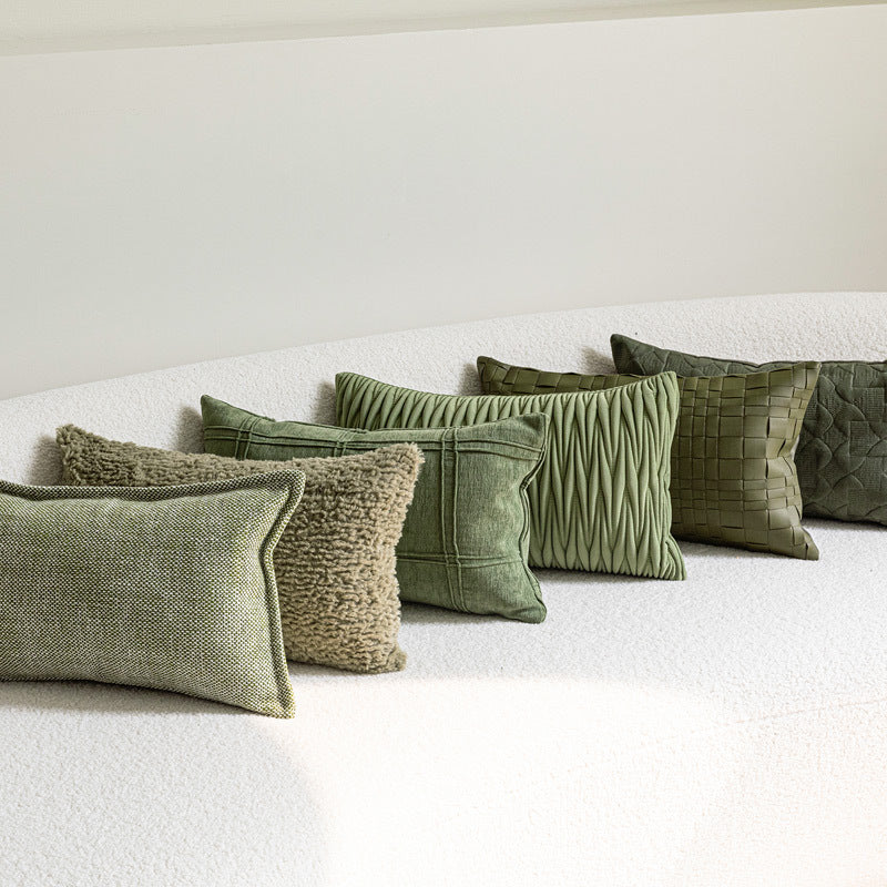 Oreiller lombaire vert Minimiste de style nordique Canapé dossier Coussin