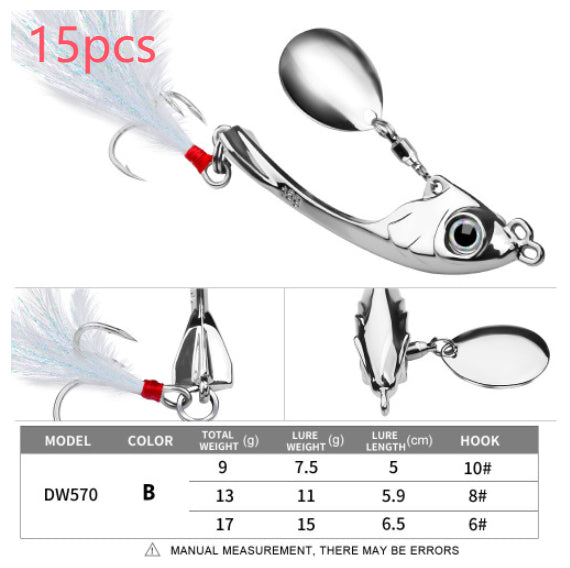 Lure String Lune Spinning Sequins Casting longue distance