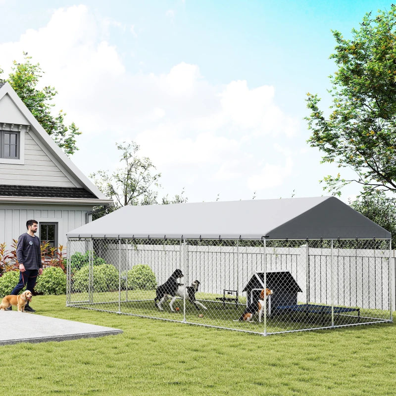 Kennel de chien extérieur robuste avec toit imperméable