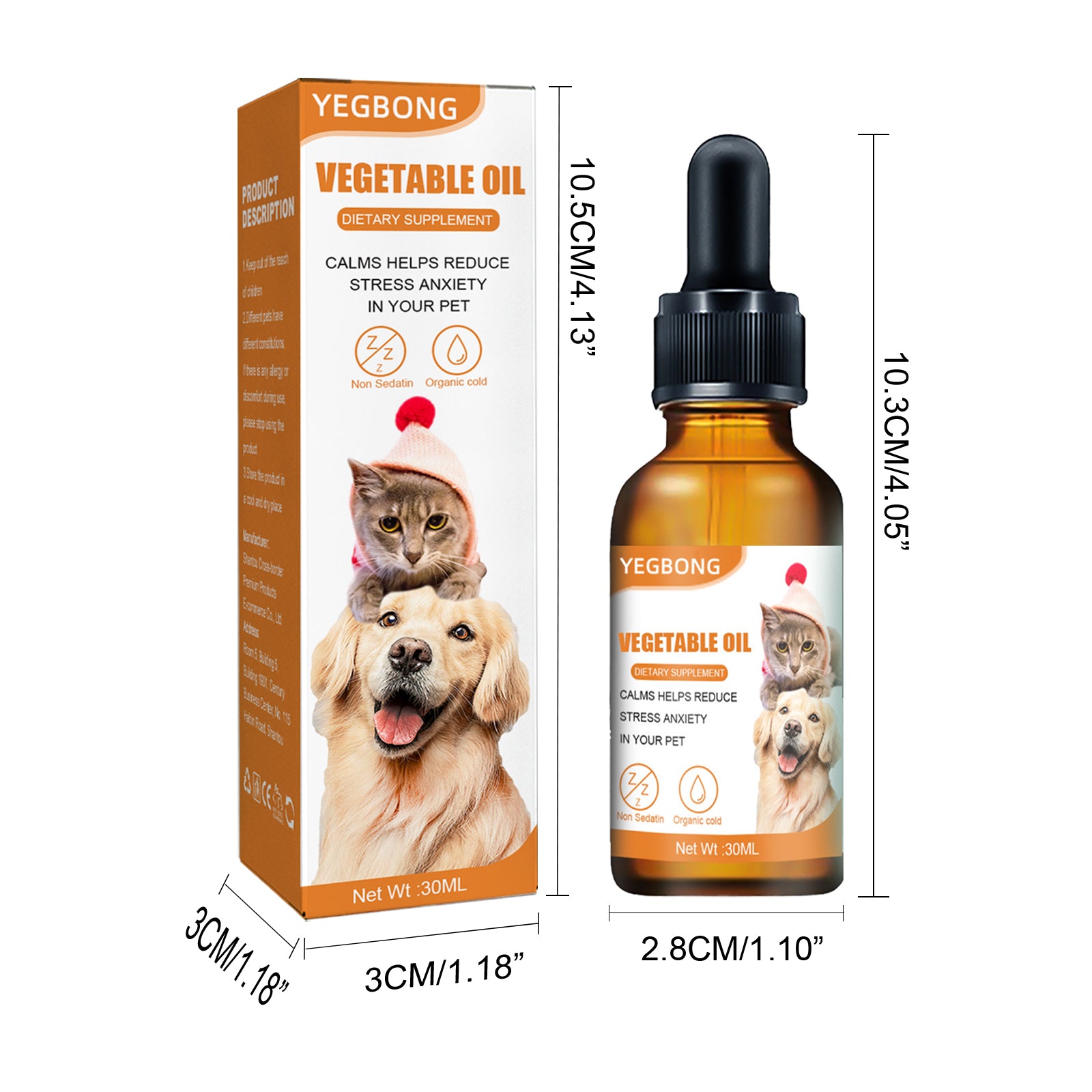 Huile de chanvre calmante pour chiens et chats