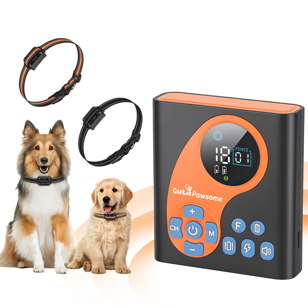 2 en 1 sans fil système de clôture de chien avec collier d'entraînement Invisible de clôture de chien IP68 étanche