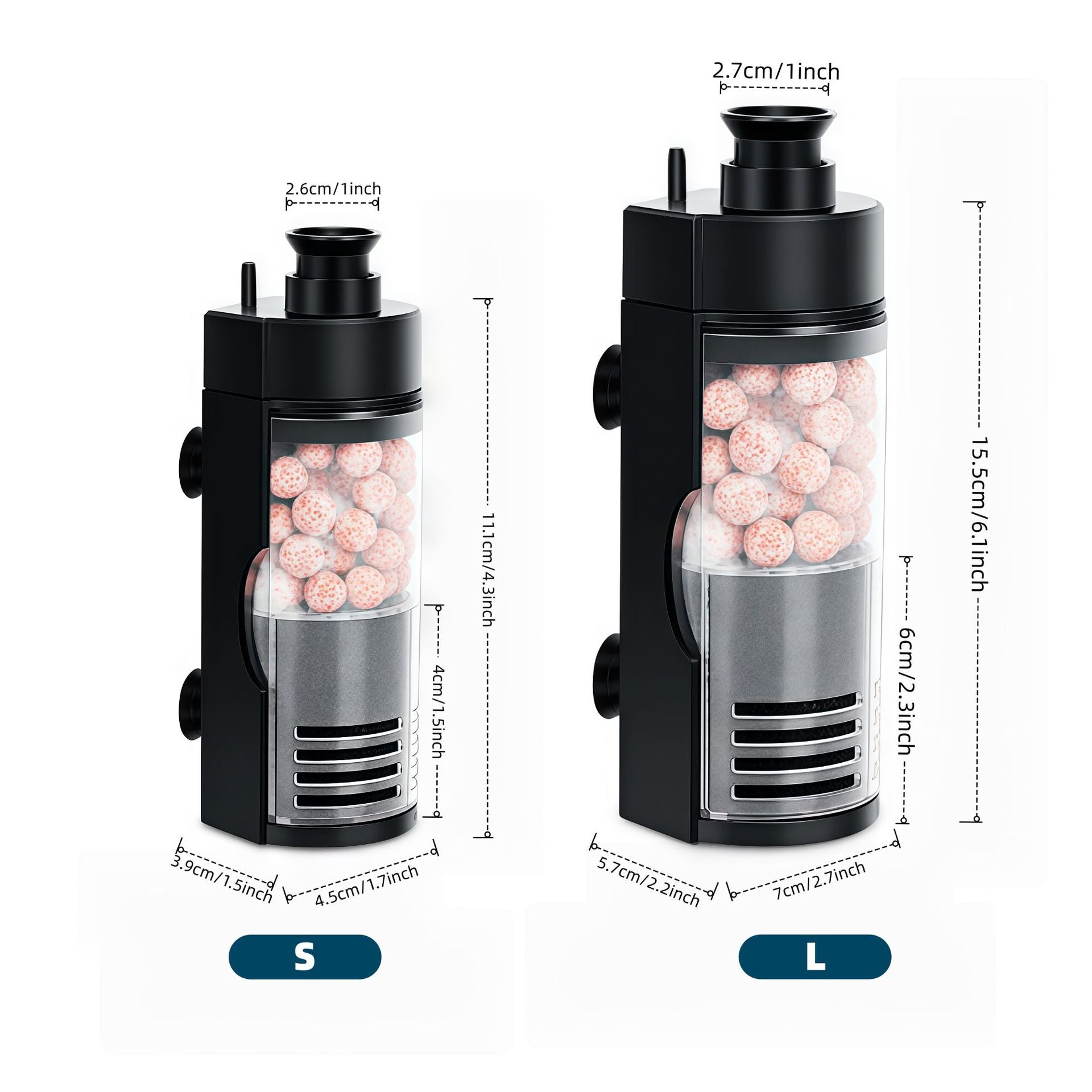 Petit filtre à éponge bio Aquarium avec boules de céramique