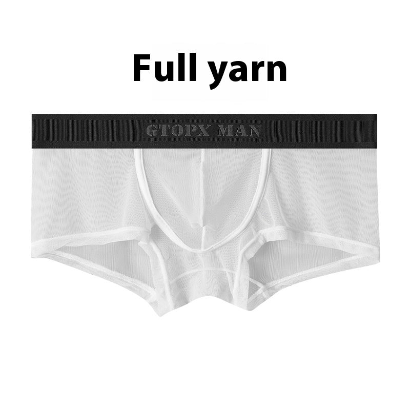 Personnalité Ice Silk U Convex Basse taille mince transparent Sexy Mesh Breathable Slips