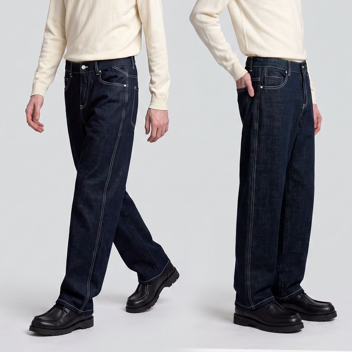 Pantalons de mode avant-garde à jambe droite