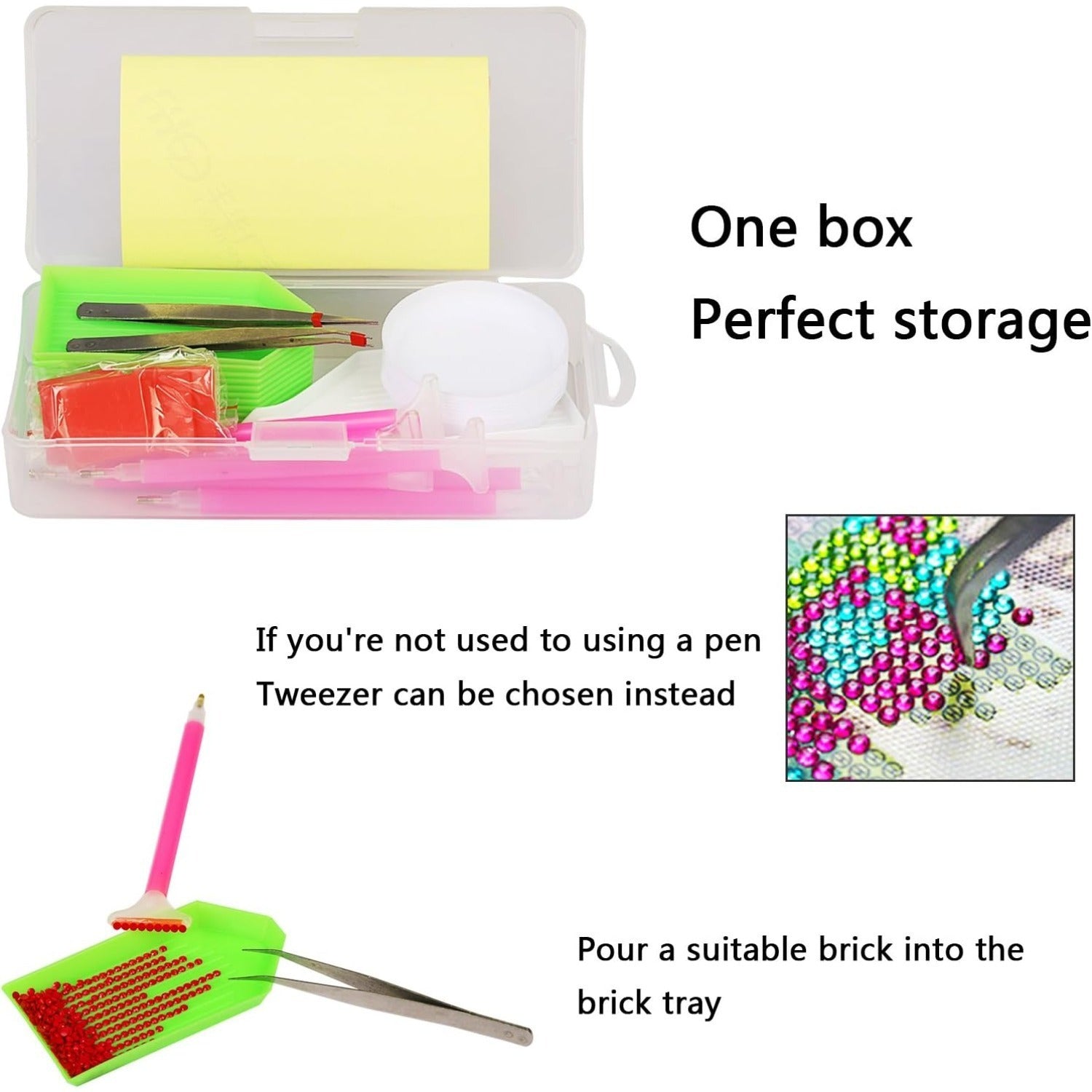 Ensemble de peinture diamantée - Ensemble d'outils à point croisé de série 111 pièces