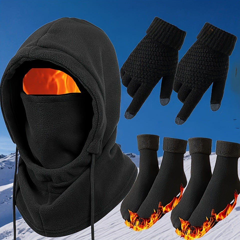 Ensemble de chaussettes à chapeau chaud d'hiver
