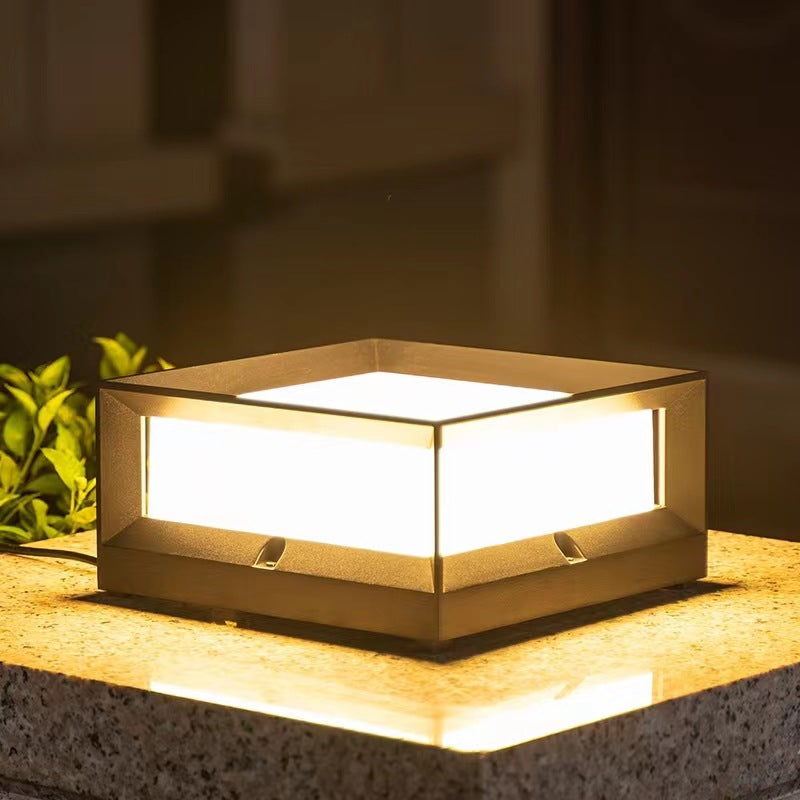 LED extérieur étanche solaire colonne mur de porte de lumière