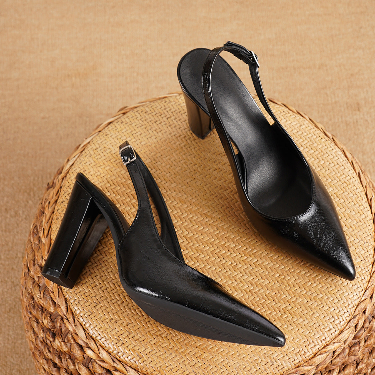 Chaussures à dos pointu de style français pour femmes