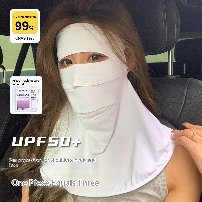 Masque du visage de la soie de glace d'été pour les femmes