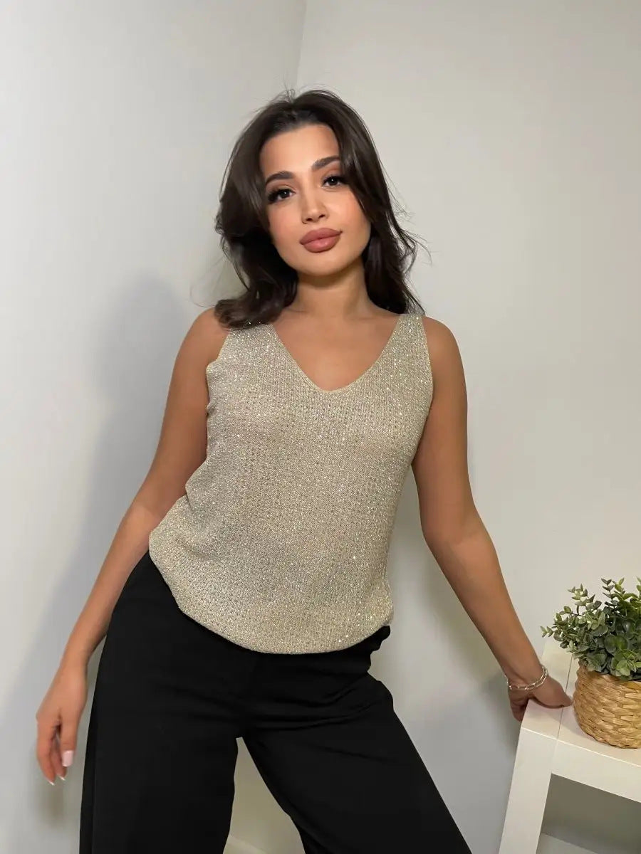 Lourdes Strass à goujons en V de mode avec paillettes en pierre
