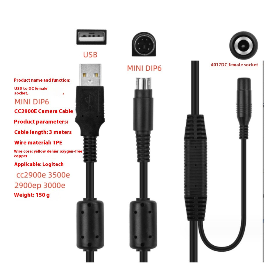 Câble de caméra Cord d'alimentation 3 M
