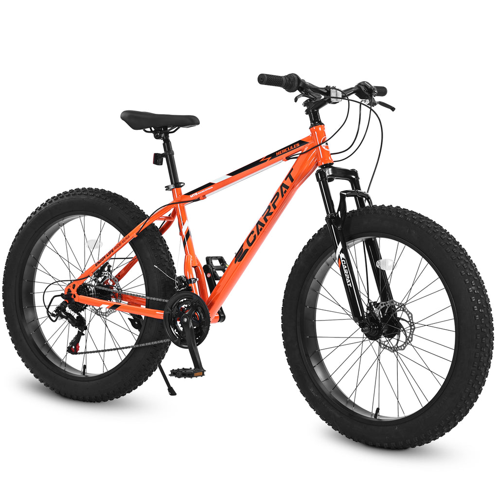 S26109 Élecony 26 pouces Fat Tire Bike Youth Full Shimano 21 Speed Mountain Bike
