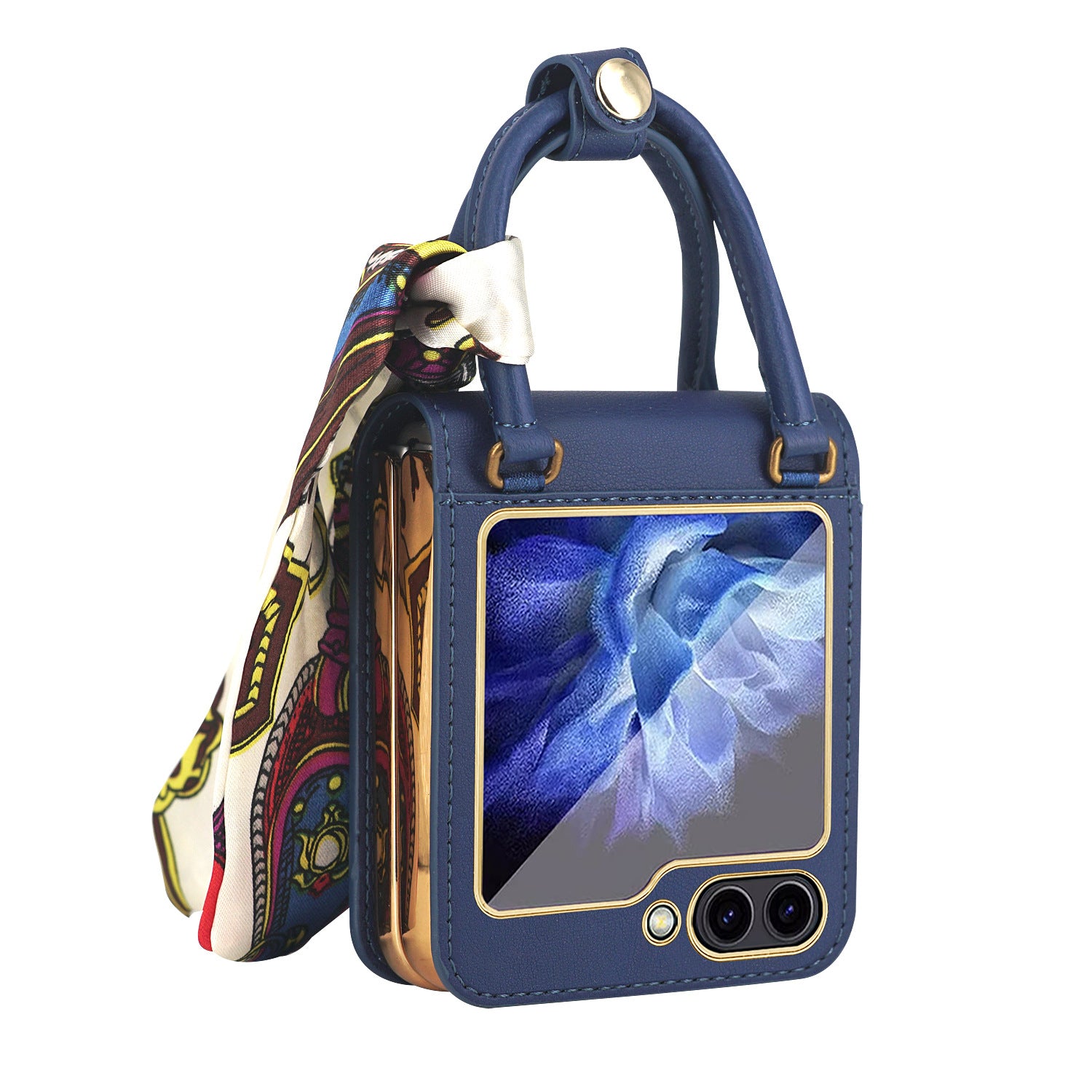 Sac à main électroplaqué Flip5 ornement ruban Une pièce Hinge housse de protection