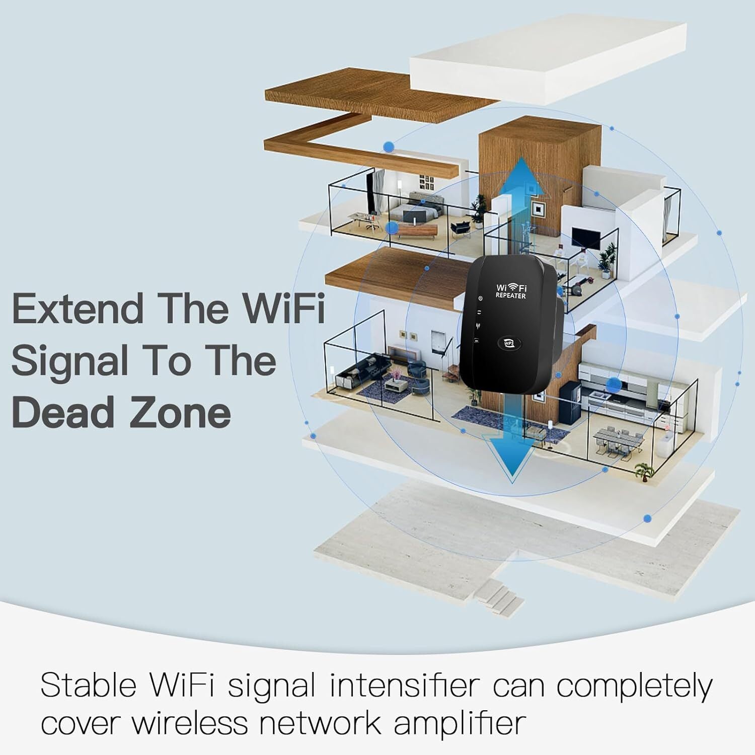 Amplificateur de signal sans fil de répéteur Wifi Enhancer réseau étendu EU US Home Router 300m T