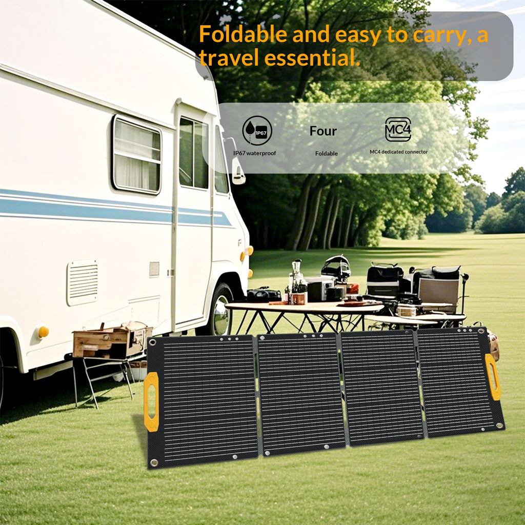200W 18V Camping Portable Charging Panel Solar Folding Kit