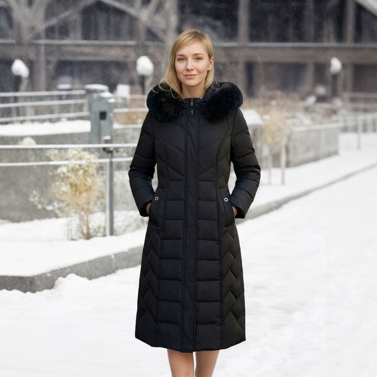 Coin long rembourré en coton de couleur unie