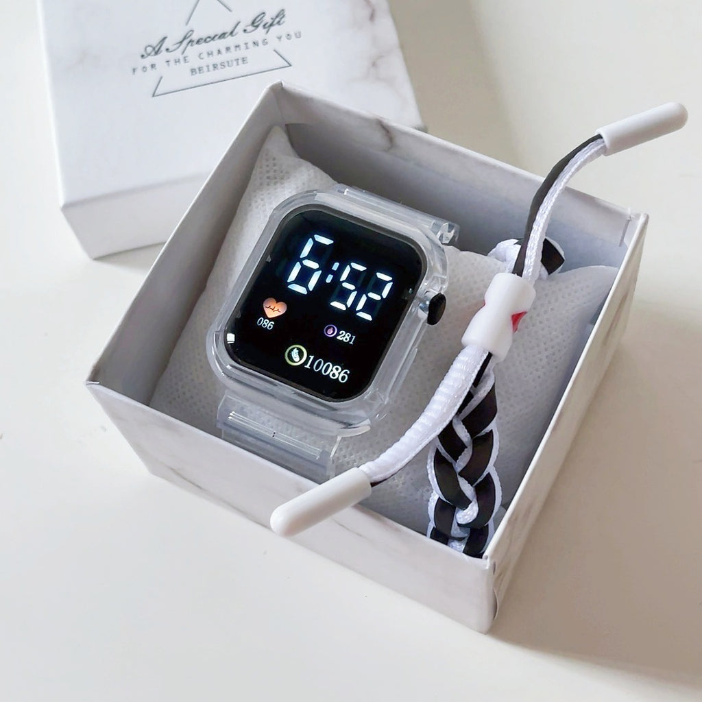 Montre électronique à LED carrée