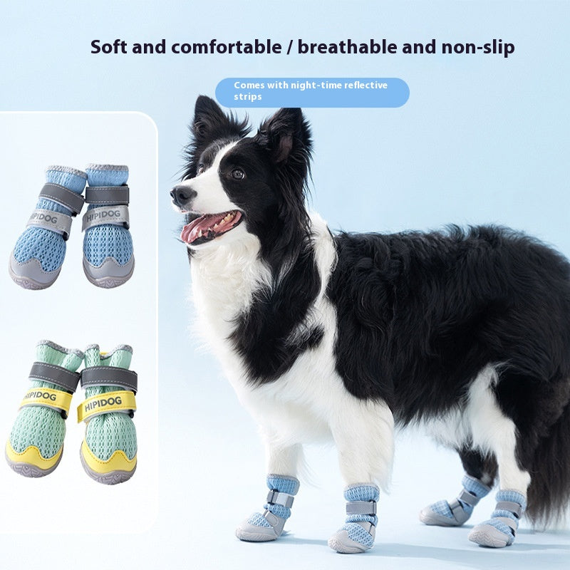 Chaussures pour chiens Pieds anti-calcaires respirants d'été